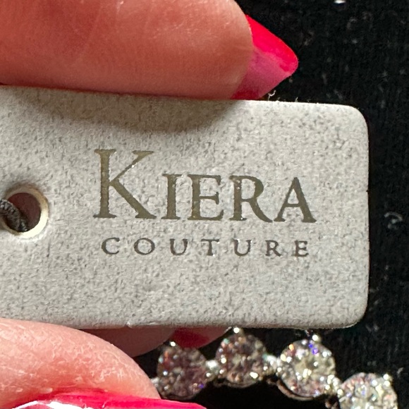 Kiera Couture Sterling Silver & Swarovski Crystal Necklace Choker 17” - Picture 7 of 8